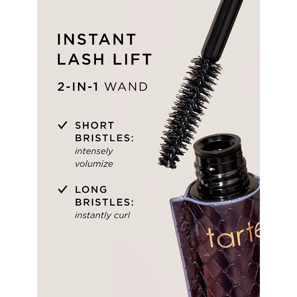 TARTE Mascara lights, camera, lashes™ 4-in-1 Black Vegan .24 oz Full Size New